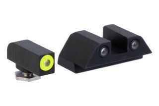 Glock 48 night sight set with yellow front ring.
